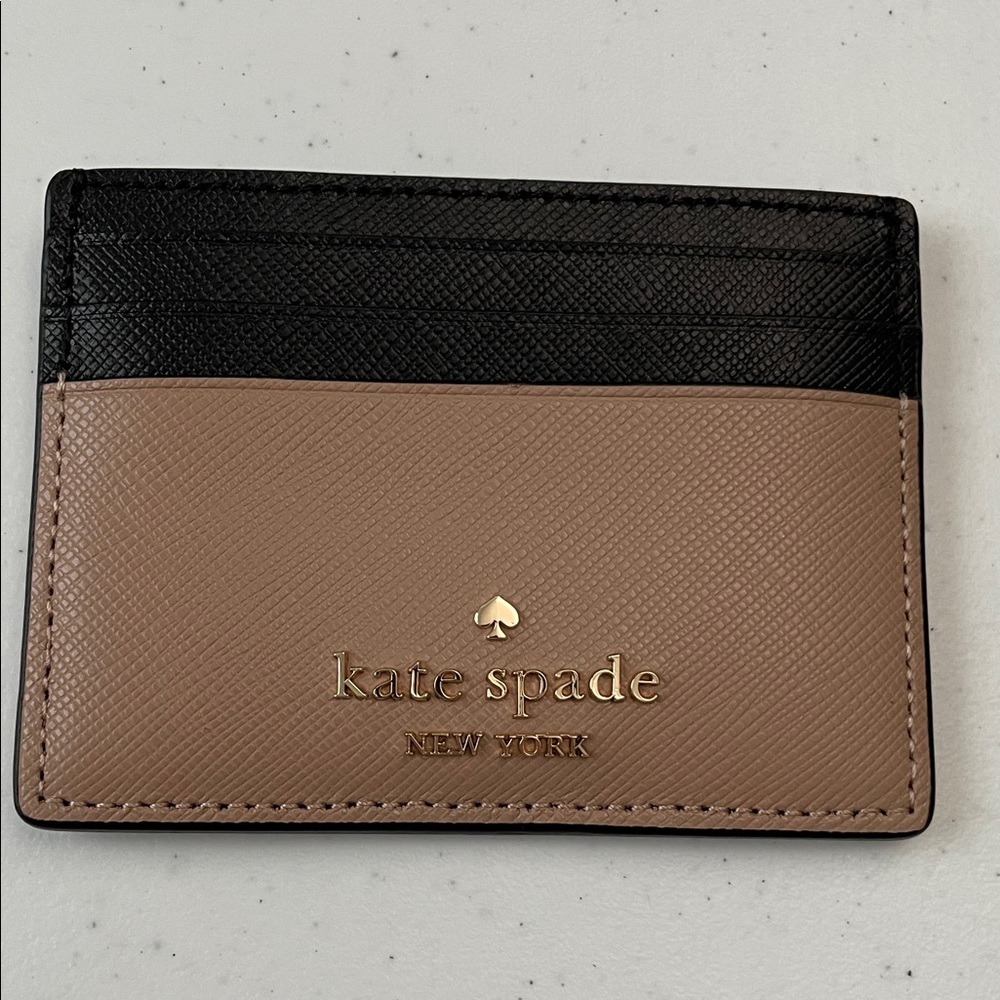Kate Spade Black and Brown Card Case